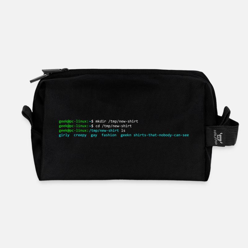 Linux-Terminal - Recycelte Kulturtasche - Schwarz