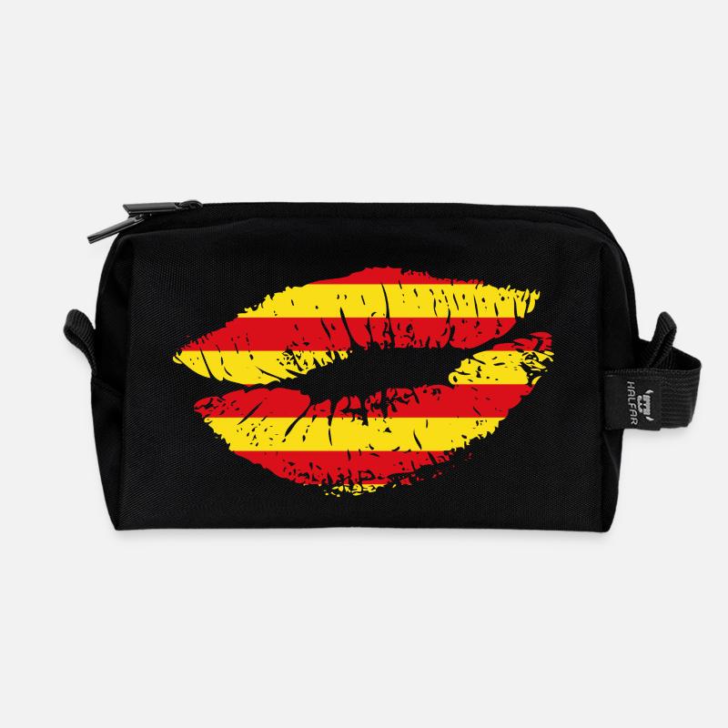 Mouth Catalan - Recycled Toiletry Zip Bag - black
