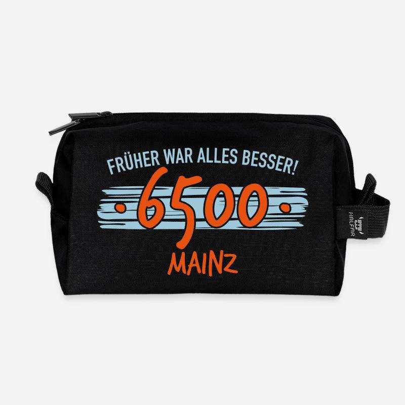 Früher 6500 Mainz - Recycelte Kulturtasche - Schwarz