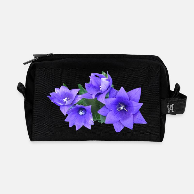 flowers lilies tulips orchids sunflower dahlia ger - Recycelte Kulturtasche - Schwarz