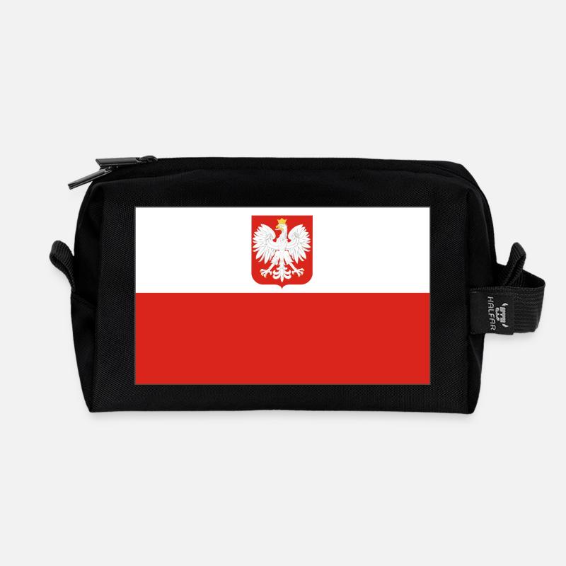 POLAND - Recycled Toiletry Zip Bag - black