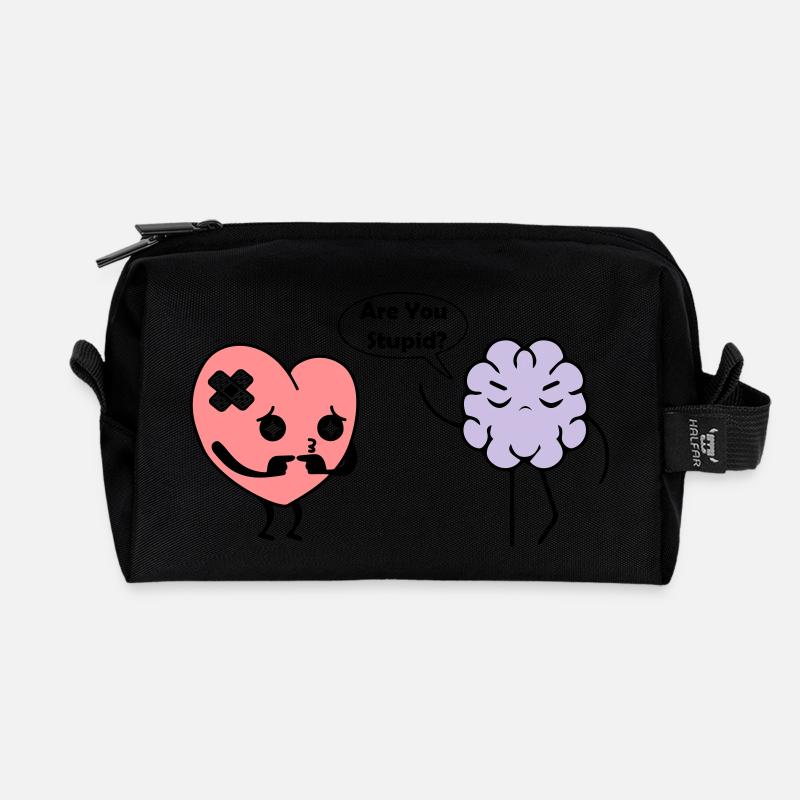 Learn Heart - Recycled Toiletry Zip Bag - black