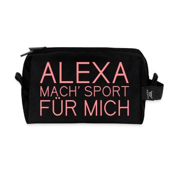 alexa mach sport fuer mich - Recycelte Kulturtasche - Schwarz - Vorne