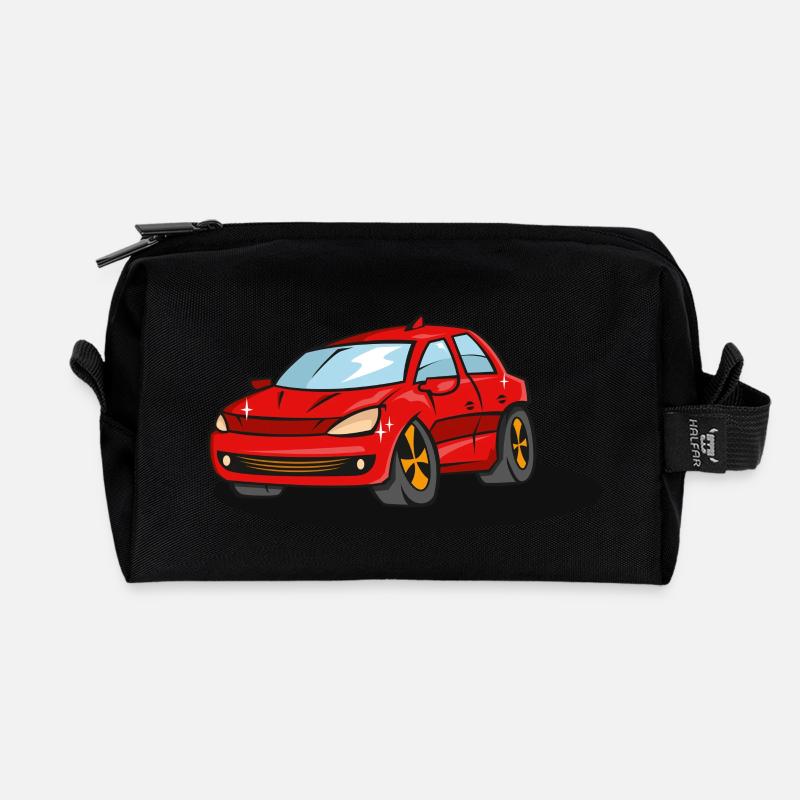 red_car - Recycelte Kulturtasche - Schwarz
