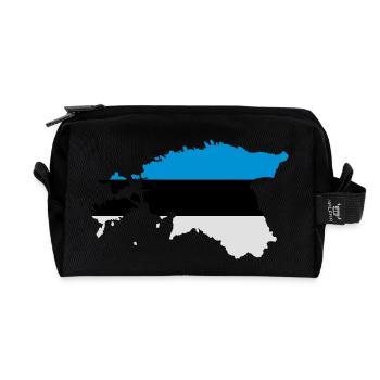 Estonia - Recycled Toiletry Zip Bag - black - Front