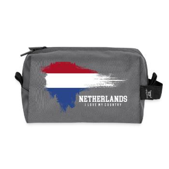 Drapeau de la Pride des Pays-Bas - Trousse de toilette en tissu recyclé - anthracite - Devant