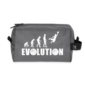 EVOLUTION BASKET Geschenk Basketball - Recycelte Kulturtasche - Anthrazit - Vorne