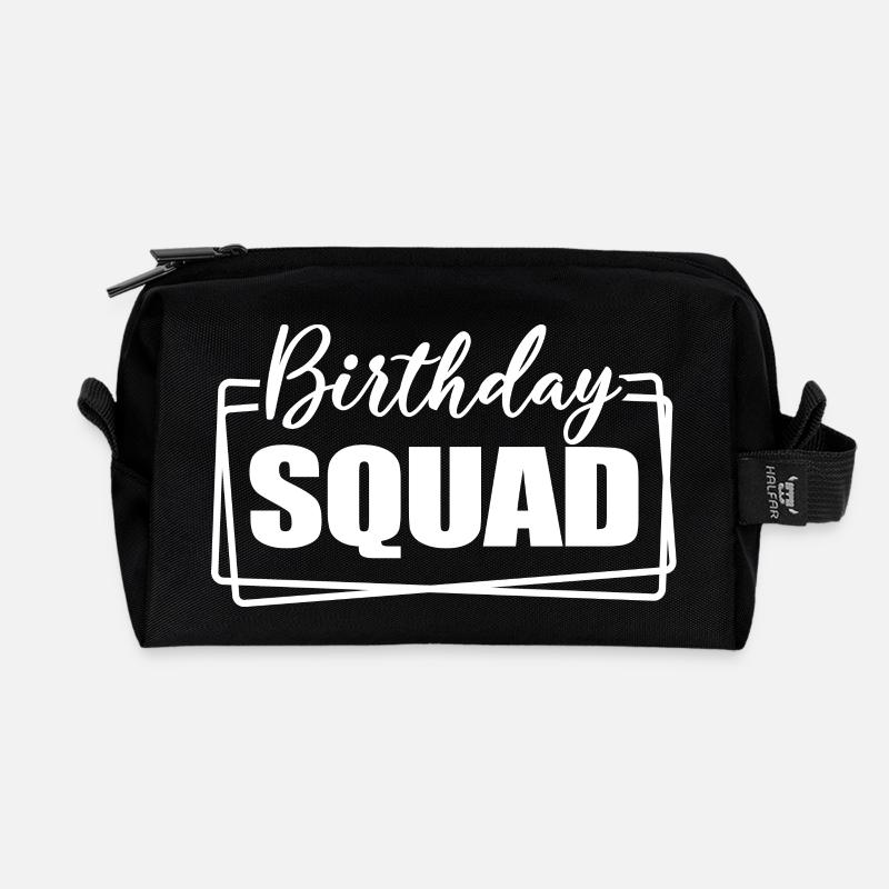 Birthday Squad Matching Gruppe Geburtstagsfeier Geschenk - Recycelte Kulturtasche - Schwarz