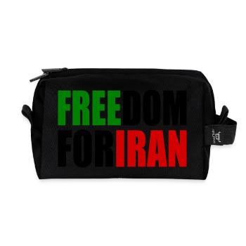 Freedom for iran - Recycled Toiletry Zip Bag - black - Front