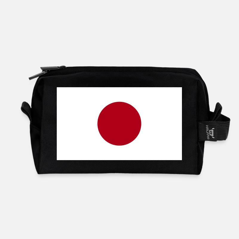 Japan National Flagge - Recycelte Kulturtasche - Schwarz