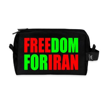 Freedom for iran - Recycled Toiletry Zip Bag - black - Front