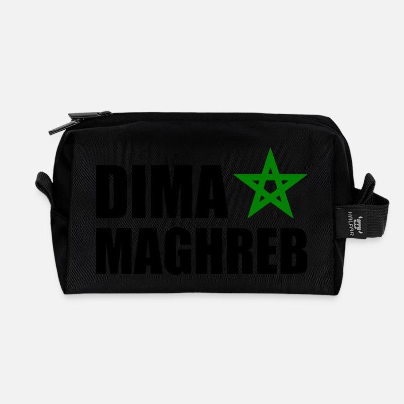 Dima maghreb - Marokko - Recycelte Kulturtasche - Schwarz