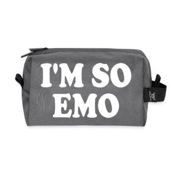 Im so emo - Recycled Toiletry Zip Bag - anthracite - Front