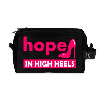 hope in high heels - Recycled Toiletry Zip Bag - black - Front