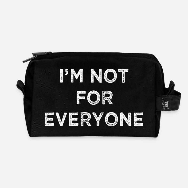 Design de t-shirt d’affirmation audacieuse - Trousse de toilette en tissu recyclé - noir