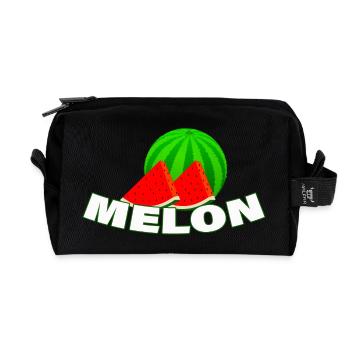 MELON - Recycled Toiletry Zip Bag - black - Front