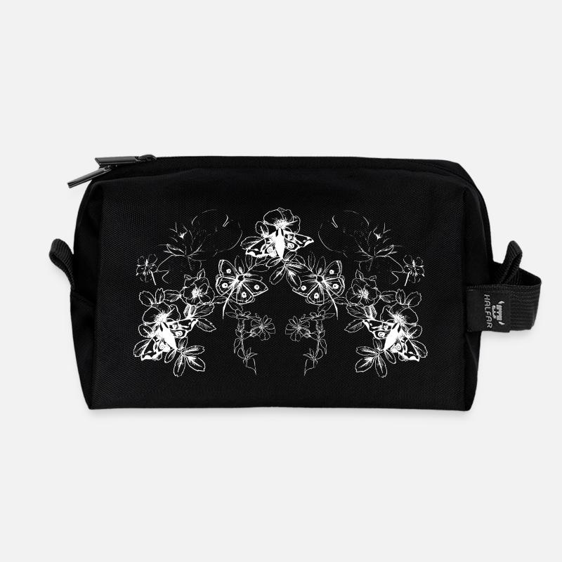 MOTHS - Recycled Toiletry Zip Bag - black