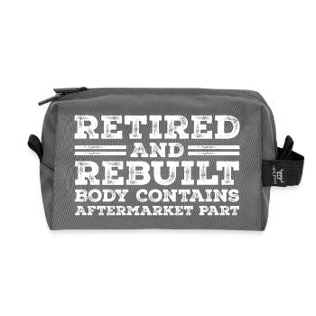 Retired and Rebuilt - Trousse de toilette en tissu recyclé - anthracite - Devant