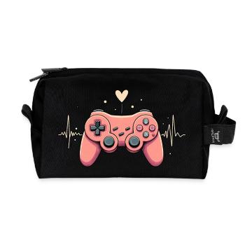 Gamer Jeux vidéo Console Gaming Anniversaire Jeux - Trousse de toilette en tissu recyclé - noir - Devant
