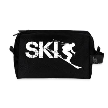 Ski Design - Recycelte Kulturtasche - Schwarz - Vorne