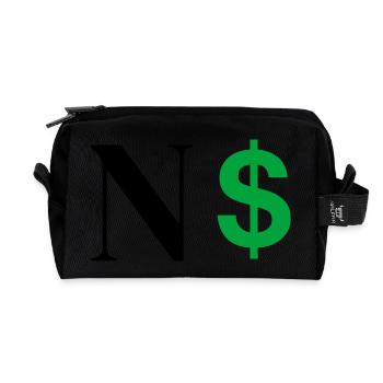 Buchstabe n Dollar - Recycelte Kulturtasche - Schwarz - Vorne