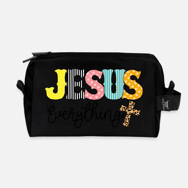 Alles Jesus - Recycelte Kulturtasche - Schwarz