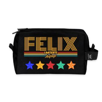 Felix - Recycled Toiletry Zip Bag - black - Front