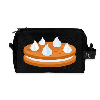 Biscuit, Biscuit, Biscuit à la crème - Trousse de toilette en tissu recyclé - noir - Devant