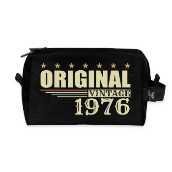 1976 Geburtstag 1976 - Recycelte Kulturtasche - Schwarz - Vorne