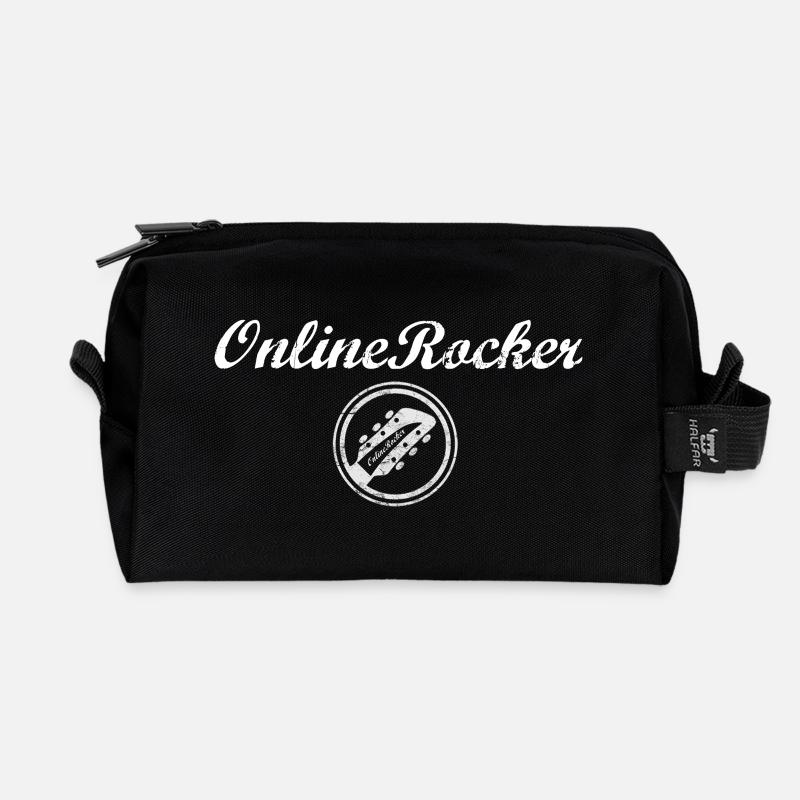 OnlineRocker Gitarrenlogo - Recycelte Kulturtasche - Schwarz
