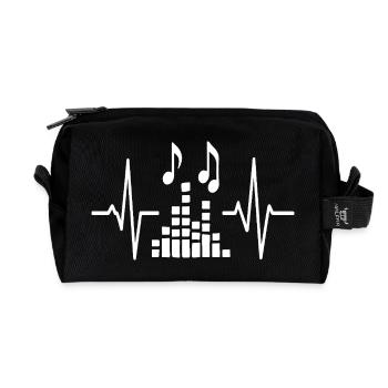 Beatwave Pulse Musik - Recycelte Kulturtasche - Schwarz - Vorne