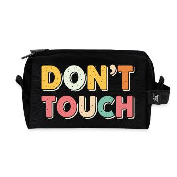 Ne Pas Toucher Rétro Pastel - Trousse de toilette en tissu recyclé - noir - Devant