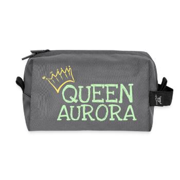 Geschenk für Aurora - Recycelte Kulturtasche - Anthrazit - Vorne