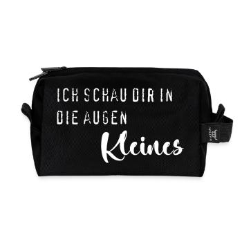 Schau dir in die Augen - Recycelte Kulturtasche - Schwarz - Vorne