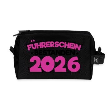 Driving License 2026 Driving Test Driving License Test - Recycled Toiletry Zip Bag - black - Front
