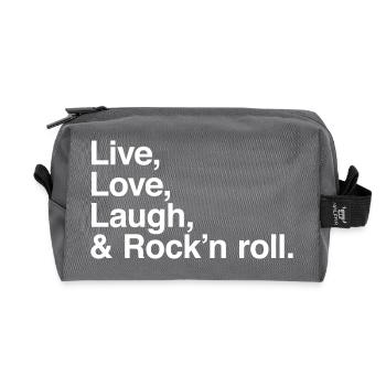 Live Love Laugh Rock - Lifestyle - Recycled Toiletry Zip Bag - anthracite - Front