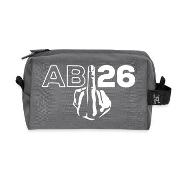 ABI 2026 Mittelfinger Abitur - Geschenk - Recycelte Kulturtasche - Anthrazit - Vorne