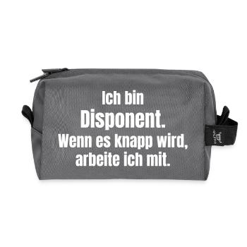 Dispatcher Saying: It's getting tight Operational Logistics - Recycled Toiletry Zip Bag - anthracite - Front