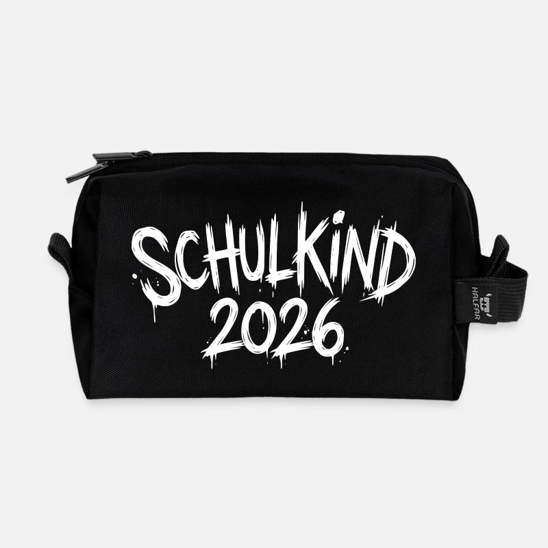 Schulkind 2026 - Recycelte Kulturtasche - Schwarz