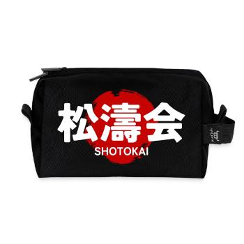 Shotokai Karate Art Martial GYM Kanji japonais - Trousse de toilette en tissu recyclé - noir - Devant
