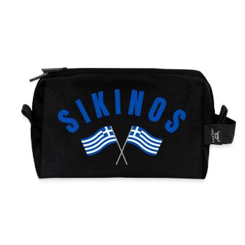 Sikinos Griechische Flaggen - Recycelte Kulturtasche - Schwarz - Vorne