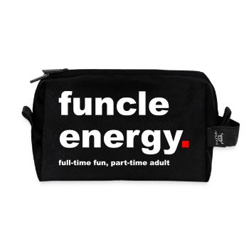 Lustiger Funcle-Slogan - Recycelte Kulturtasche - Schwarz - Vorne