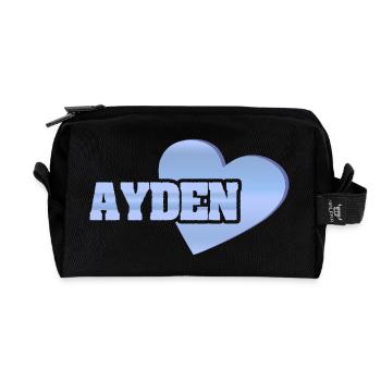 Love Ayden - Recycled Toiletry Zip Bag - black - Front