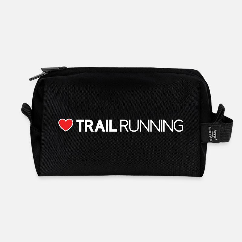 Ich liebe Trailrunning - Recycelte Kulturtasche - Schwarz