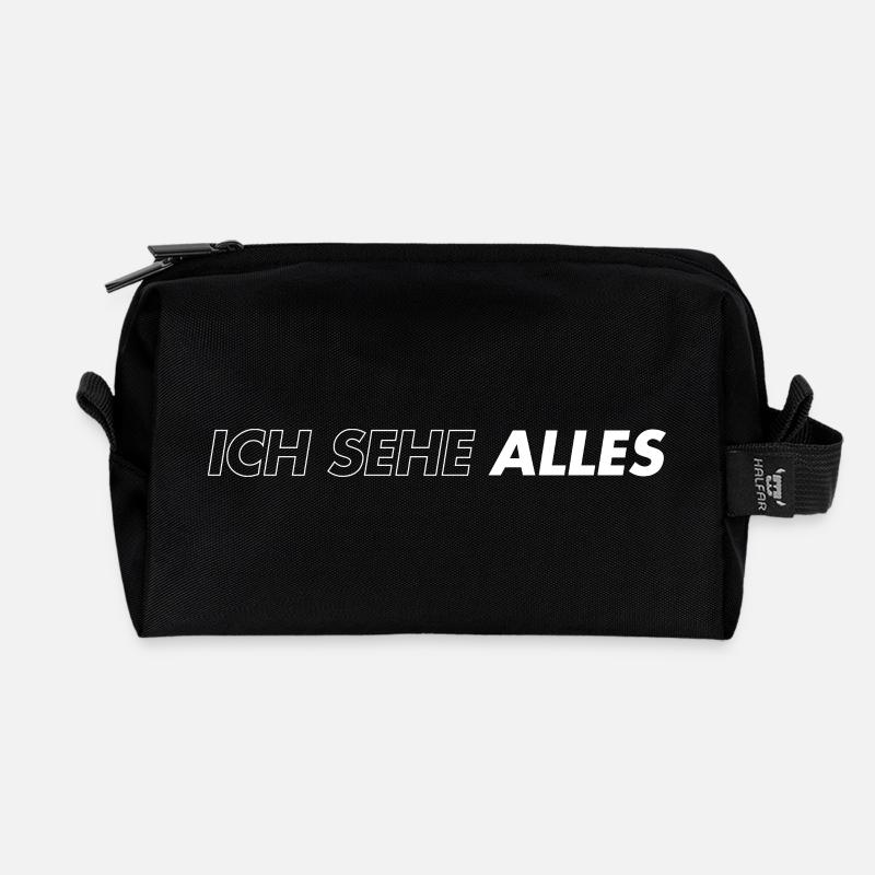 Ich Sehe Alles - Recycelte Kulturtasche - Schwarz