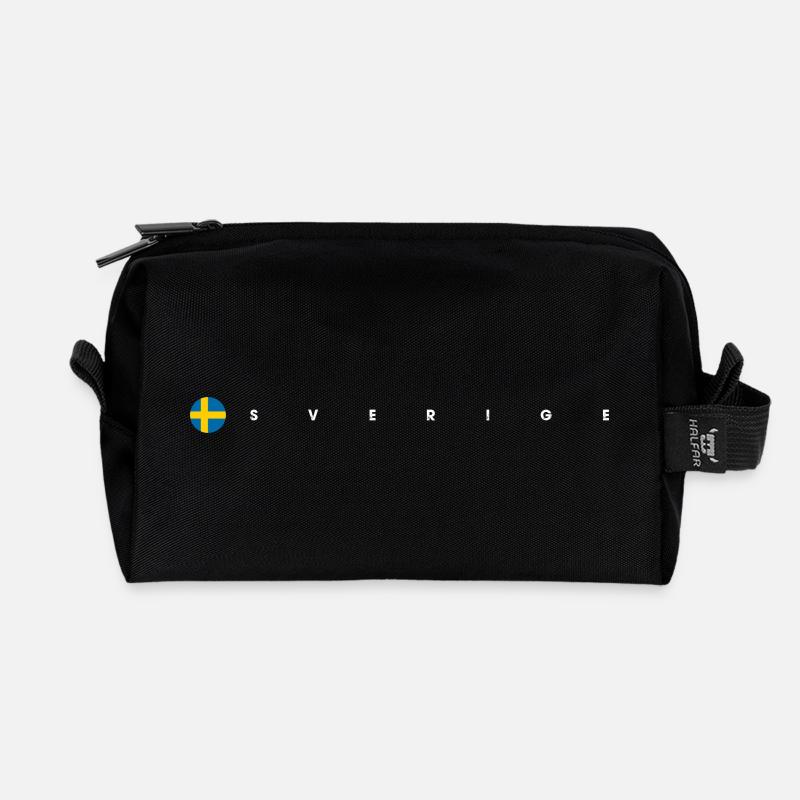 Sverige Flagge - Recycelte Kulturtasche - Schwarz