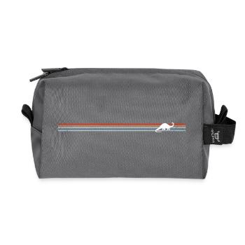 Retro Brontosaurus - Recycelte Kulturtasche - Anthrazit - Vorne