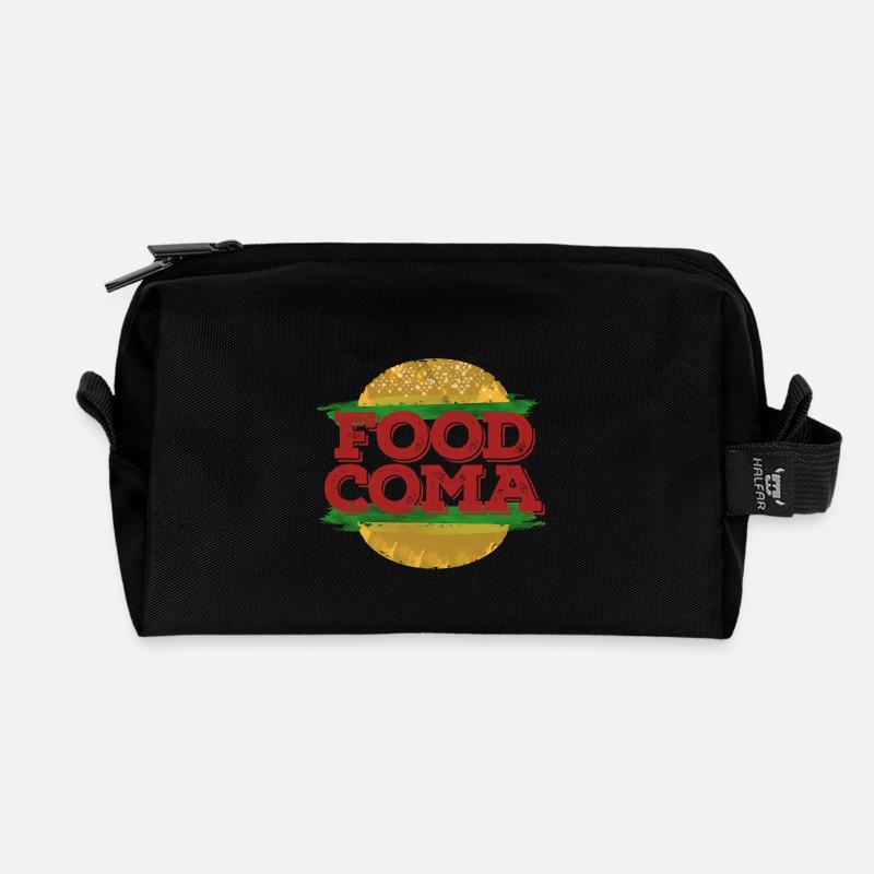 Alimentaire Coma Hamburger Fast - Trousse de toilette en tissu recyclé - noir