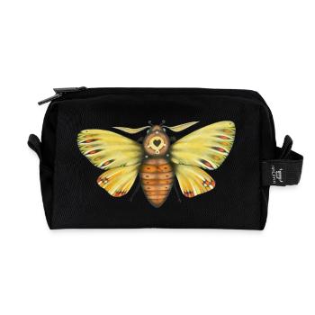 Fat moth - Recycled Toiletry Zip Bag - black - Front