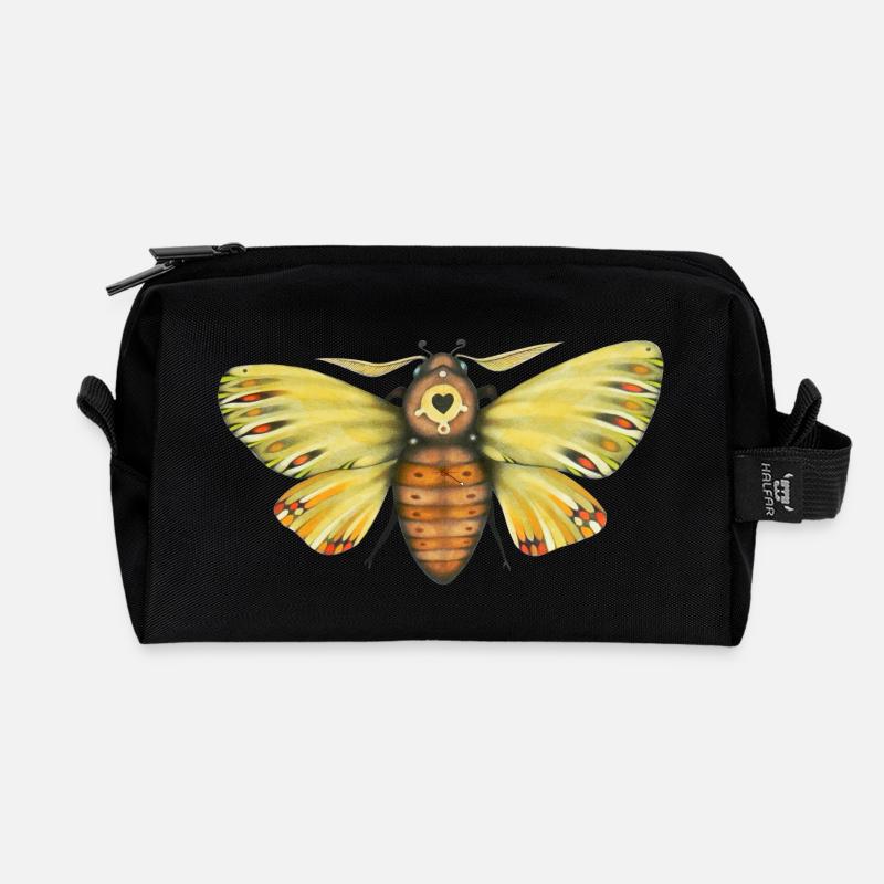 Fat moth - Recycled Toiletry Zip Bag - black